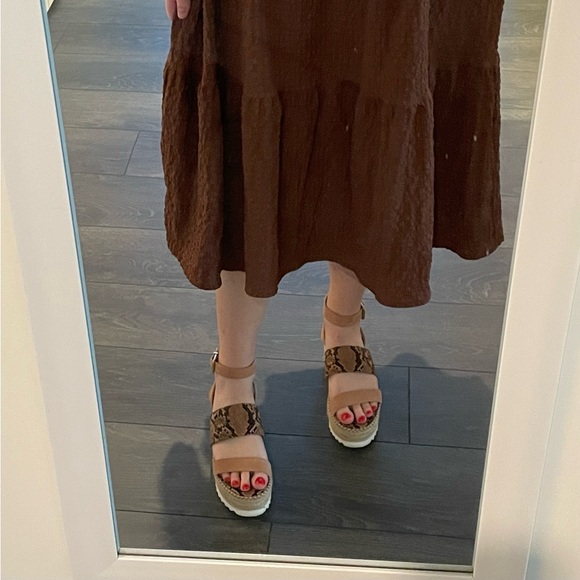 Crown Vintage Daylen Espadrille Wedges/Platform Sandal - Snake / Neutral Straps - Picture 13 of 15